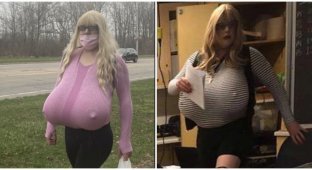 Canadian troll with mega-breasts decided to go all the way (2 photos + 2 videos)