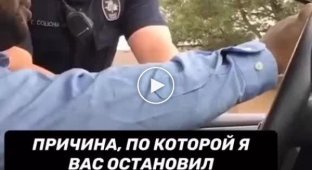 Video of the day: a police officer stopped the driver to stun him with the news