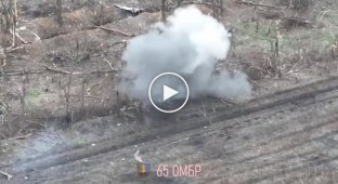 A selection of hits against Russian occupiers using FPV drones from the 65th OMBR. Robotino
