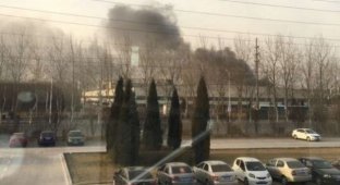 Пожар на фабрике, производившей аккумуляторы для Samsung Galaxy Note 7 (3 фото + видео)
