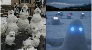 20 креативных снеговиков, которых невозможно развидеть (20 фото)