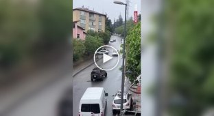 Accident due to spilled diesel fuel