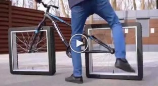 Велосипед с квадратными колесами
