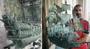 Моделист построил точную копию корабля из «Пиратов Карибского моря» (21 фото)