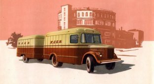 Фургоны для перевозки хлебобулочных изделий в СССР (16 фото)