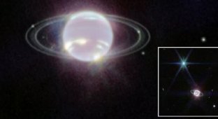 Телескоп "Джеймс Уэбб" запечатлел Нептун и его кольца в рекордном качестве (7 фото + 1 видео)
