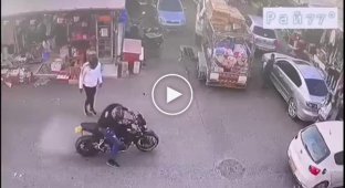 The motorcyclist captured the imagination of the girls and “spectacularly” ran over one of them