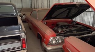 A warehouse of old Chevrolets in perfect condition was found in the USA (13 photos + 1 video)