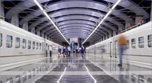  Красиво! Подземный терминал в аэропорту Внуково (3 большие фотографии дальше)