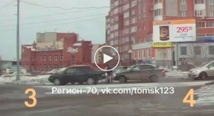 Драка на дороге в Томске