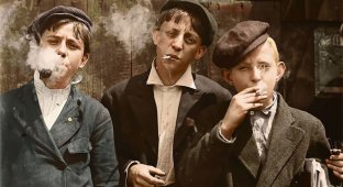 Детский труд в начале 20 века в США: старые фото в цвете (10 фото)