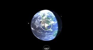 Как человек захламил орбиту Земли в течение 58 лет