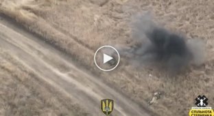 Ukrainian kamikaze drones attack Russian infantry in the Avdeevsky direction