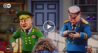 DW filmed a cartoon in which he skated through the military elite of the Russian Federation