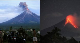 Thousands of people are evacuated in the Philippines due to the activation of the volcano (4 photos + 1 video)