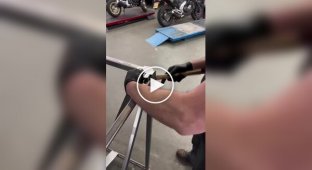 Unboxing a Kawasaki motorcycle