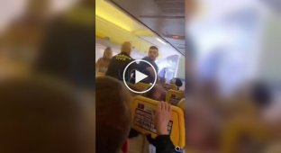 Police officers removed drunk men from a plane flying to a bachelor party