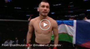 Махмуд Мурадов - первый боец из Узбекистана в UFC, отправил в глубокий нокаут Трэвора Смита