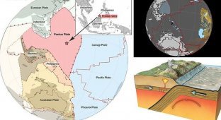 Scientists have found an ancient tectonic megaplate that once occupied a quarter of the Pacific Ocean (5 photos + 1 video)