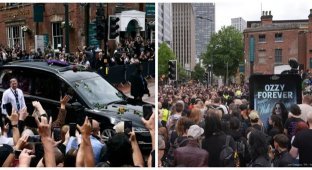 В Бирмингеме прошла церемония прощания с Оззи Осборном (5 фото + 3 видео)