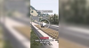 Как разные машины преодолеют лежачих полицейских