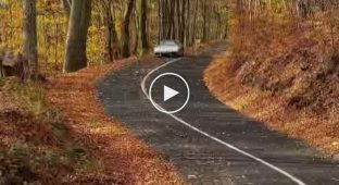 Oh, now I wish I could drive a Porsche through the autumn forest