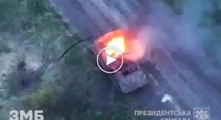 Soldiers of the Presidential Brigade destroy enemy equipment together with Russian invaders