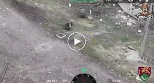 While throwing a grenade, a Russian soldier was wounded and was blown up by it