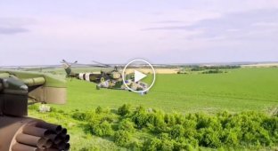 В Минобороны Украины показали, как ударные вертолеты работают по российским позициям