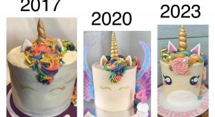 17 pastry chefs who showed their first and last cakes (18 photos)