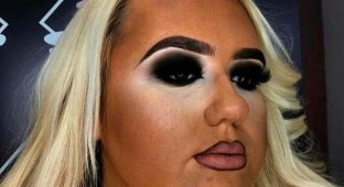 A selection of funny and disastrous makeup (13 photos)