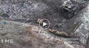 Бахмутское направление, украинские дроны-камикадзе атакуют российскую пехоту
