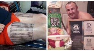 Англієць зробив 667 татуювань з ім'ям доньки і потрапив до книги рекордів Гіннеса (4 фото)