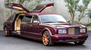 The world's first and only custom Bentley Arnage limousine with gullwing doors (13 photos)