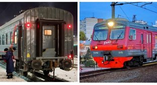 Why does a passenger train have exactly three lights “on the tail”? (3 photos)