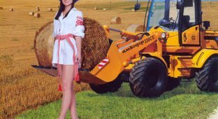 «Мисс Беларусь-2008» и снегоочиститель шнеко-роторный (12 фото)