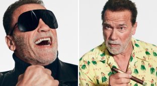 75-year-old Arnold Schwarzenegger posed for Interview Magazine and gave an interview to actor Danny DeVito (7 photos)