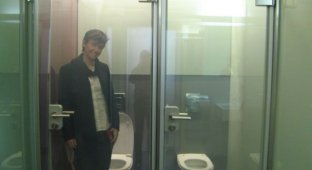Туалет с функцией всеобщего обозрения (2 фото + 1 видео)