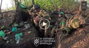 Бойцы 3-й ОШБр берут в плен оккупантов в Тернах на Донетчине