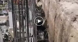 Construction accident in El Salvador. Several construction workers are buried alive