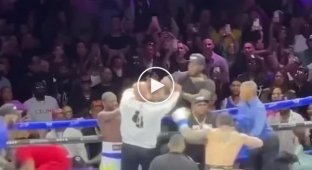 In the US, an exhibition fight between Floyd Mayweather Jr. and the mafia grandson ended in a massacre