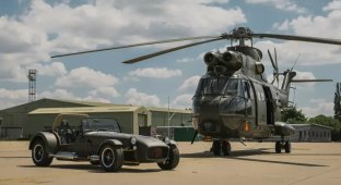 Уникальный родстер Caterham RAF 360 из деталей списанного вертолёта выставят на аукцион (9 фото)