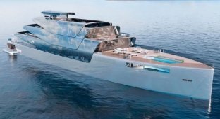 The project of the world's first "transparent" superyacht, which will be printed on a giant 3D printer (4 photos)
