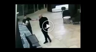 Nervous hotel security guard