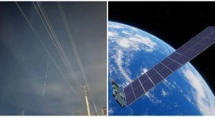 Space trash: Elon Musk's 5,000 satellites orbiting the Earth (2 photos + 1 video)