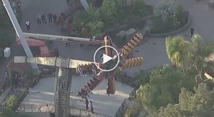 More than 20 people are stuck at an attraction in California