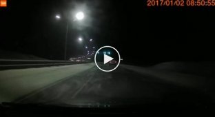 Collision on a slippery road