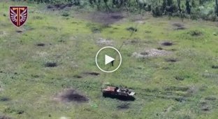 Elimination of a drunken occupier by kamikaze drone in a Ukrainian field