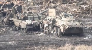 Destruction of a Russian BTR-82 by drone in the Avdeevsky direction
