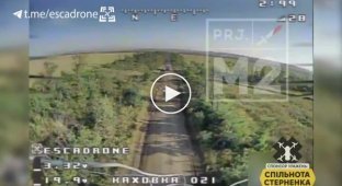 Kamikaze drone on Russian KAMAZ